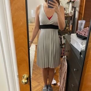 Silver pleated dress